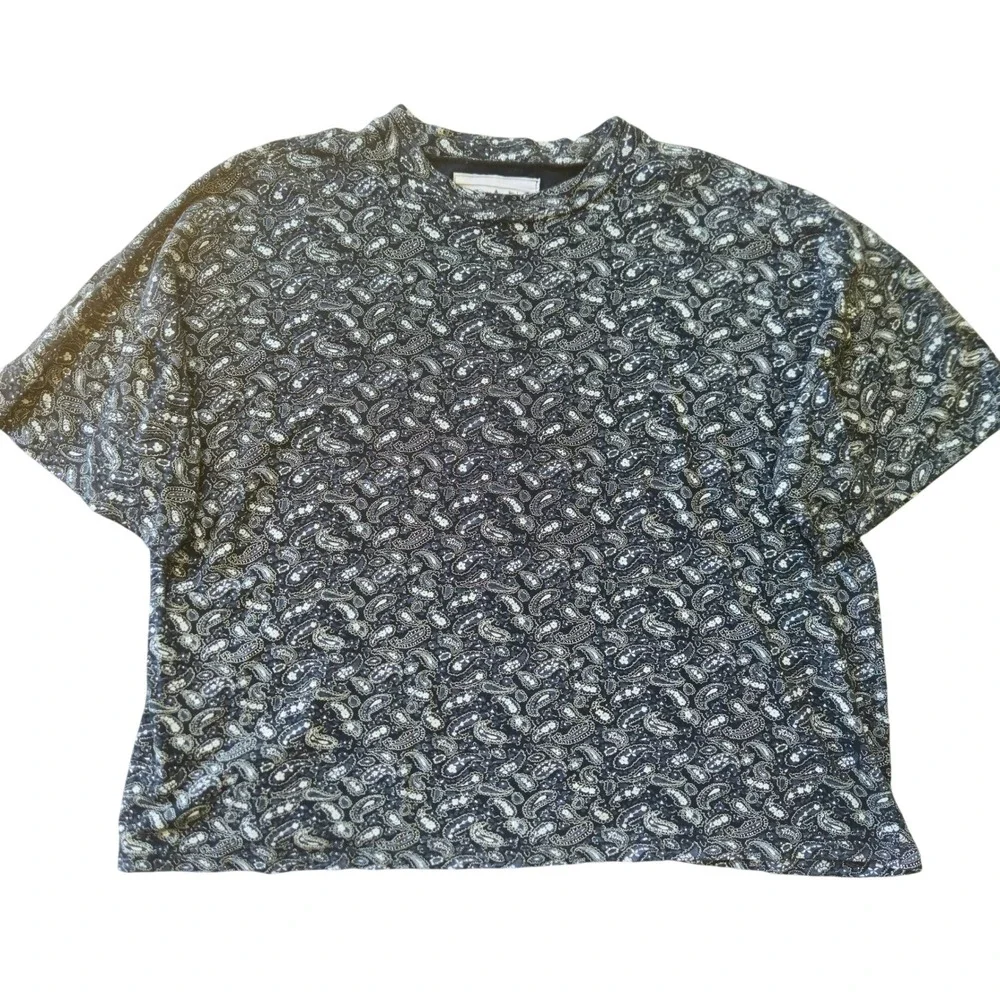 Vintage 90s Frank All Over Paisley Bandana T-Shirt Made in USA XL‎ Streetwear